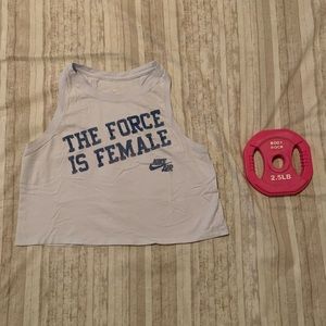 💪🏻 Nike Light Blue Crop Racerback Medium Tank